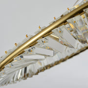 Gold Round LED Crystal Ceiling Lamp For Living Room