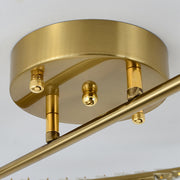 Gold Round LED Crystal Ceiling Lamp For Living Room