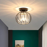 Black Luxury Glass Hallway Mini Ceiling Lighting