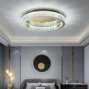 Round Crystal Ceiling Lights in Gold Color