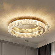 Round Crystal Ceiling Lights in Gold Color