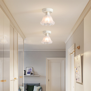 French Creamy White Flower Ceiling Light