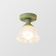 French Creamy White Flower Ceiling Light