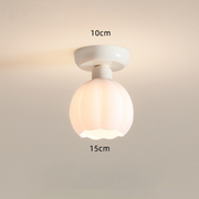 French Creamy White Flower Ceiling Light