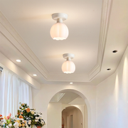 French Creamy White Flower Ceiling Light