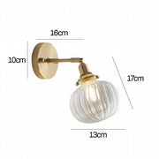 Modern Retro Glass Globe Wall Light For Living Room