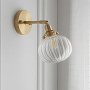 Modern Retro Glass Globe Wall Light For Living Room