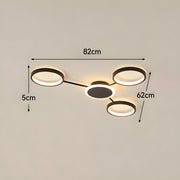 Modern Multi-Head LED Ring Ceiling Light