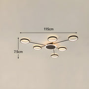 Modern Multi-Head LED Ring Ceiling Light