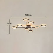 Modern Multi-Head LED Ring Ceiling Light