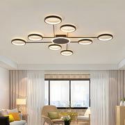 Modern Multi-Head LED Ring Ceiling Light