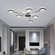 Modern Multi-Head LED Ring Ceiling Light