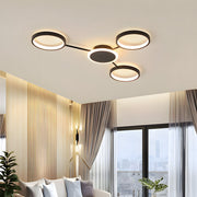 Modern Multi-Head LED Ring Ceiling Light