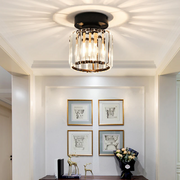 Modern Small Simplicity Clear Striped Glass Shade Ceiling Light