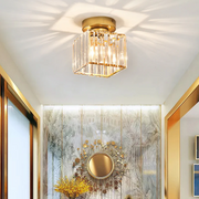 Modern Small Simplicity Clear Striped Glass Shade Ceiling Light