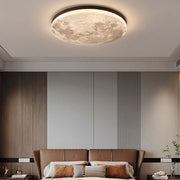 Simple Minimalist Moon Round LED Dimmable Ceiling Light