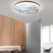 Simple Minimalist Moon Round LED Dimmable Ceiling Light