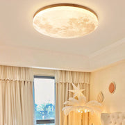 Simple Minimalist Moon Round LED Dimmable Ceiling Light