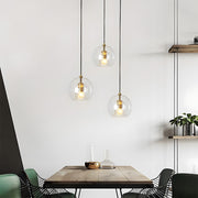 Nordic Design Spherical Glass Kitchen Island Pendant Lights