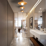 Nordic Wood Minimalist Round Hallway Ceiling Light