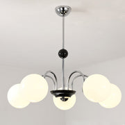 Nordic Luxury Retro Round Glass Bedroom Chandelier