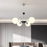 Nordic Luxury Retro Round Glass Bedroom Chandelier