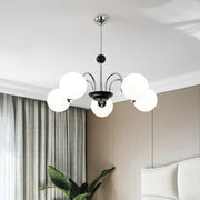 Nordic Luxury Retro Round Glass Bedroom Chandelier