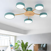 Multi Bulbs Round LED Ceiling Light for Bedroom