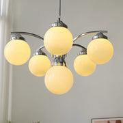 Retro Light Luxury Multi-color Round Glass Chandelier