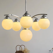 Retro Light Luxury Multi-color Round Glass Chandelier