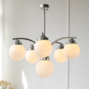 Retro Light Luxury Multi-color Round Glass Chandelier