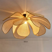 Wabi-Sabi Rattan Petal Pendant Lamp