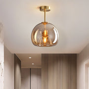 Vintage Copper Glass Modern Ceiling Lights