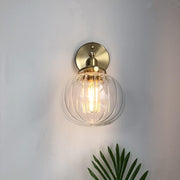 Modern Retro Glass Globe Wall Light For Living Room