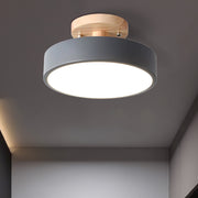 Round Small Semi-Flush LED Ceiling Lights For Hallway