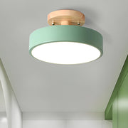 Round Small Semi-Flush LED Ceiling Lights For Hallway