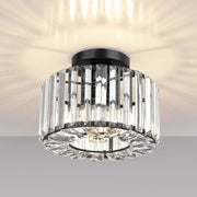 Semi Flush Mount Metal Crystal Ceiling Light