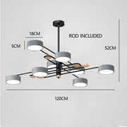 Modern Iron Multi-Light LED Ceiling Lights for Living Room