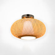 Eco-Friendly Bamboo Woven Ceiling Light for Bedroom