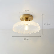 Vintage Glass Semi Flush Ceiling Lamp