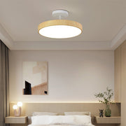 Walnut LED Semi-Flush Dimmable Ceiling Lamp