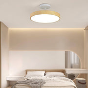 Walnut LED Semi-Flush Dimmable Ceiling Lamp