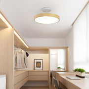 Walnut LED Semi-Flush Dimmable Ceiling Lamp