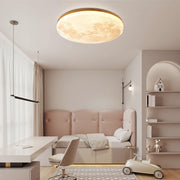 Simple Minimalist Moon Round LED Dimmable Ceiling Light