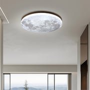 Simple Minimalist Moon Round LED Dimmable Ceiling Light