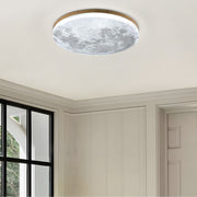 Simple Minimalist Moon Round LED Dimmable Ceiling Light