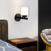 Vintage Bedside Wall Light With Glass Shade