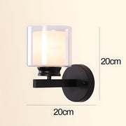 Vintage Bedside Wall Light With Glass Shade