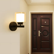 Vintage Bedside Wall Light With Glass Shade