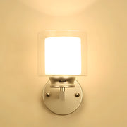 Vintage Bedside Wall Light With Glass Shade